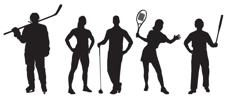 people athlete silhouette eps vector