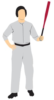 people baseball athlete vector