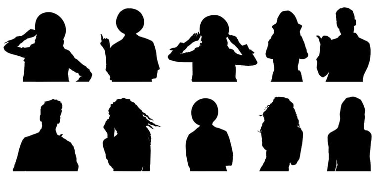 people half isolated silhouette wearing sunglass vector