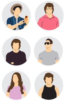 people in summer cloths user vector
