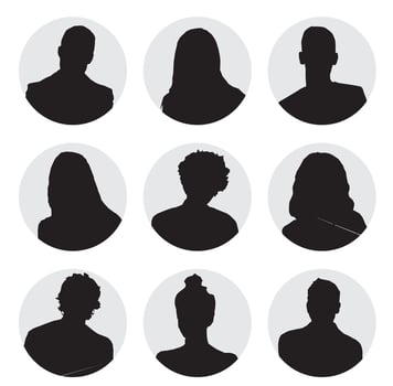 people profile silhouette eps vector