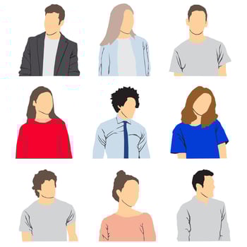 people profile illustration vector