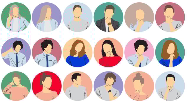 people profile set illustration vector