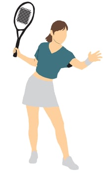 people tennis athlete vector