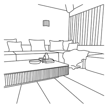 Interior Vibes Drawn from Imagination vector