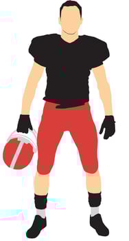 rugby athlete sports vector