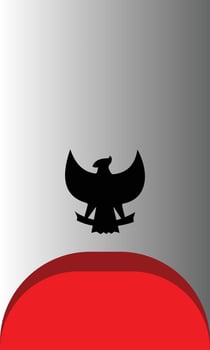 Flayer, 17th of August is Indonesian independence day with Garuda logo , editable social media template, greeting card, stock illustration vector