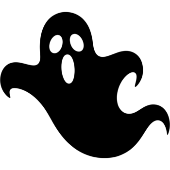 Black Ghost Silhouette Design png