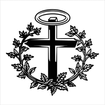 Elegant Wooden Cross vector