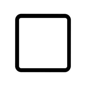 Simple Line Square Shape Empty Box Outlined Icon Illustration vector
