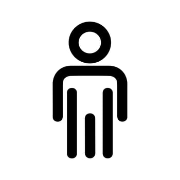 Minimalist Line Man Icon Symbol Simple Style Representation Element vector