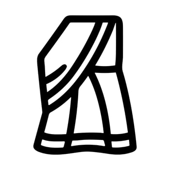 Simple Outline Folded Laundry Garment, Textile and Clothing Icon Illustration vector