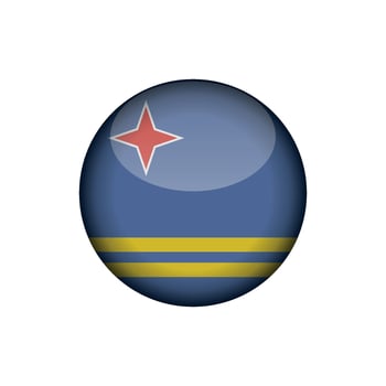 Aruba Flag Circle Button Template vector