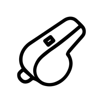 Simple Outline Whistle Illustration Minimalist Single Icon Shape Sign vector