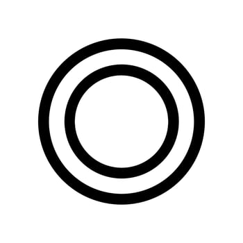 Simple Flat Circle Symbol Minimalist Sign Shape Graphic Element vector