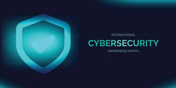 International cyber security awareness month is observed vector
