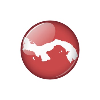 Panama Circle Button Country Map Template vector
