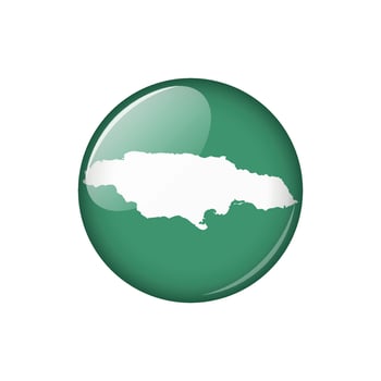 Jamaica Circle Button Country Map Template vector