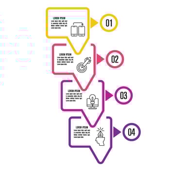 4 flags Infographic design elements and marketing icons with 4 steps can be used for workflow layouts, diagrams, annual reports, or web design. vector