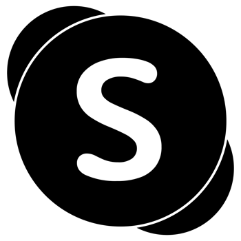 Black Skype Icon Modern Design in Transparent Background png