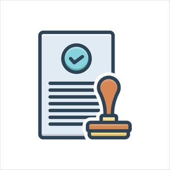 Color icon approved vector
