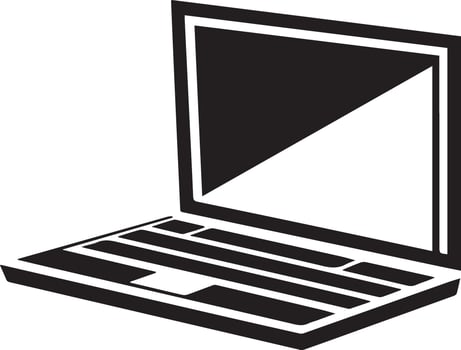 Black Laptop Clipart Design vector