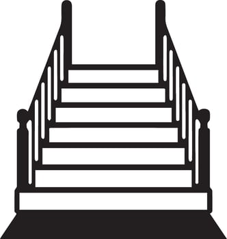 Minimalist Stair Icon Perfect for Illustration vector