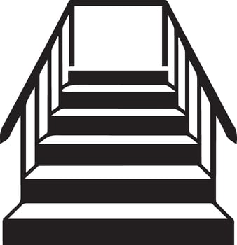 Staircase Silhouette Icon for Logo and Design vector