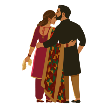 Punjabi Romantic Indian Couple png