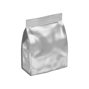 blank standing pouch mockup for coffee isolated on transparent background png