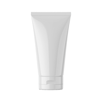 Blank white cosmetic tube for cream isolated on transparent background png