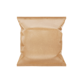Brown paper bag isolated on transparent background, perfect for packaging design png