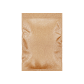 Brown kraft paper pouch isolated on transparent background for food or cosmetic png