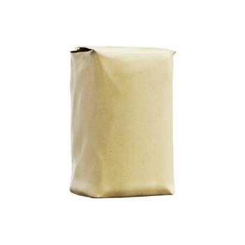 Brown paper bag isolated on transparent background for bulk food or grain storage png