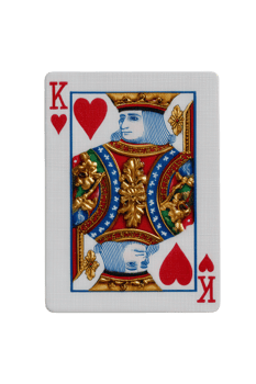 King of Hearts Playing Card Isolated on White Background png