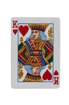 King of Hearts Playing Card with Detailed Artwork and Design png