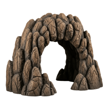 A rocky cave entrance with textured stone. Great for fantasy or prehistoric themes. png
