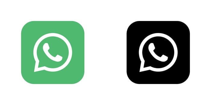 WhatsApp Color Black Square Logo WhatsApp App Icon vector