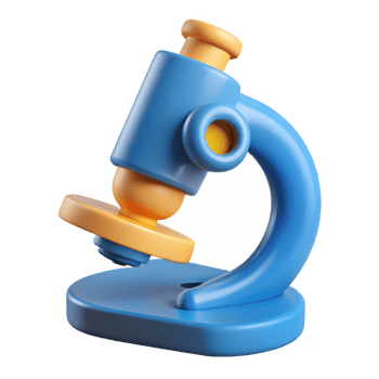 Blue toy microscope isolated on transparent background png