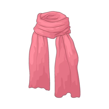 pink scarf illustration vector