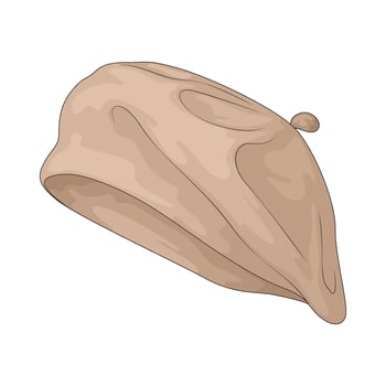 beige beret illustration vector
