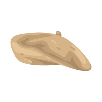 Illustration of a Beige Beret Hat vector