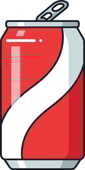 Quench your thirst with a refreshing soda can design ideal for summer promotions and vibrant beverage ads vector