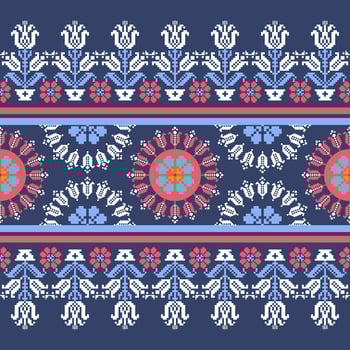 Retro Tribal Pixel Art vector