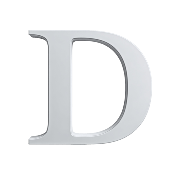 3D Letter D Transparent Background png