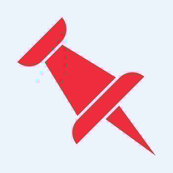 Pinned symbol trendy artwork useful Illustration red design lovely colorful background vector