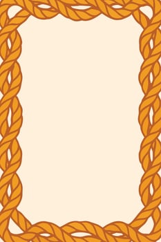 Braided rope decorative frame vector