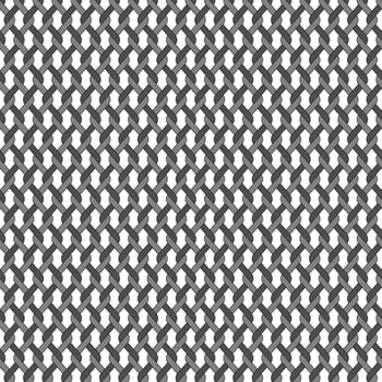 Gray with Black Outline Twisted Rope Lattice Pattern on White Background vector