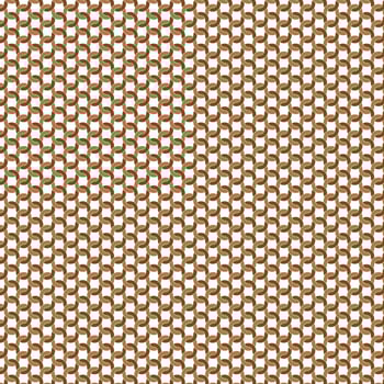 Brown Interlocking Loop White Outline Lattice Pattern on White Background vector