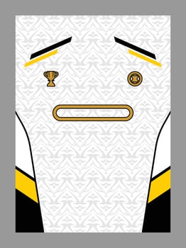 Soccer Jersey Template with Trophy and Gold Accents vector
